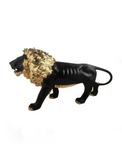 black lion statue