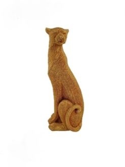 gold panther diamond studded sculpture