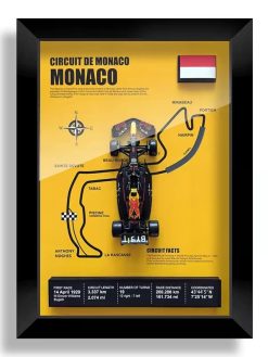 monaco f1 circuit collectible poster