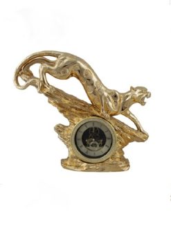 panther clock sculpture