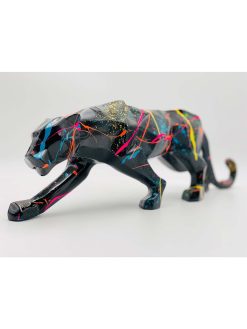 Cubic Leopard Modern Pop Art Sculpture