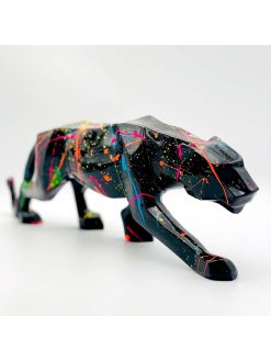 Cubic Panther Pop Art Sculpture for Home Decor