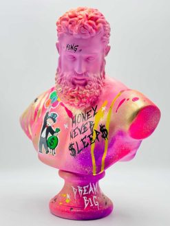 Luxury Pop Art Hercules sculpture with Graffiti