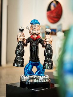 Pop Art Popeye Holding Bottles – Funky Modern Decor Piece