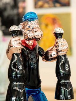 Popeye Chrome Finish – Luxury Cartoon Pop Art Sculpture