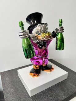 Uncle Scrooge Mcduck Champagne bottles Creative Pop Art Statue