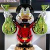 Uncle Scrooge with Money Bag Chrome Pop Art Statue Luxury Decor