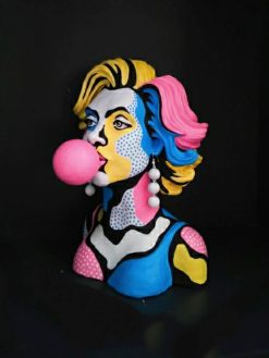 comic-style-colorful-bust-statue-for-living-room