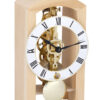 Designer Mechanical Table Clock Beige Wood Stand