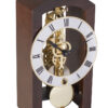 Designer Mechanical Table Clock Brown Wood Stand