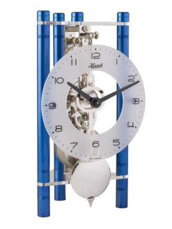 Mechanical Luxury Table Clock | Blue Ceramic Stand | Hand-Wound Movement | 2 Weeks Power Reserve