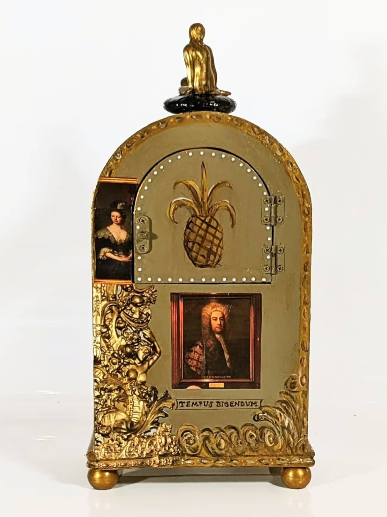 Luxury Mechanical Watchwork White Dial Gold Finish (3)