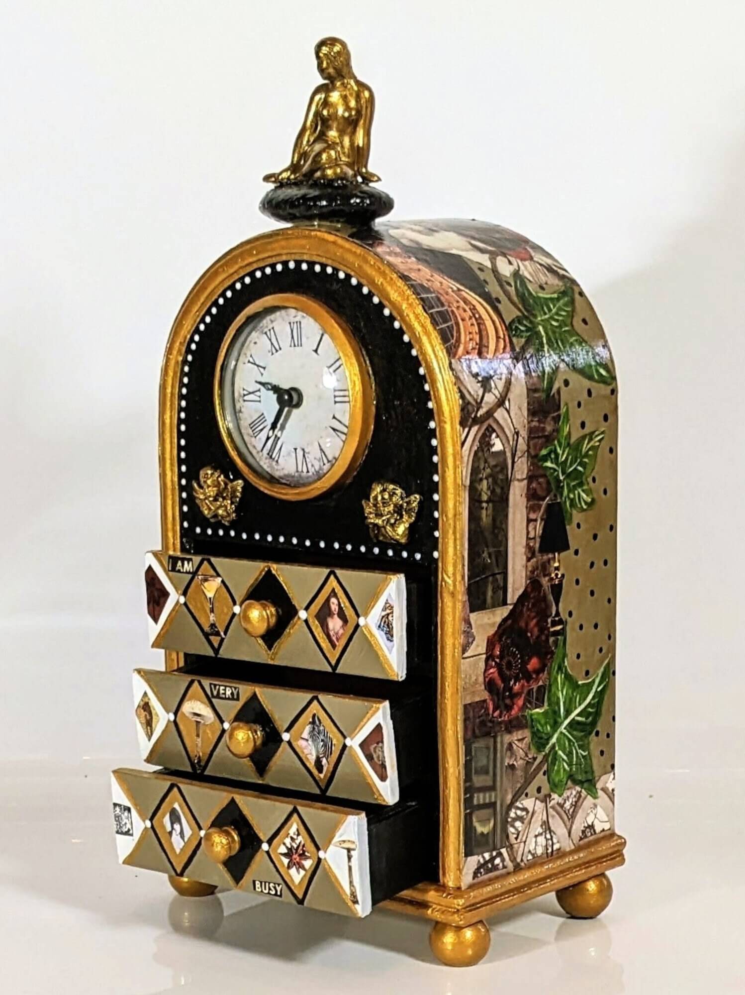 Luxury Mechanical Watchwork White Dial Gold Finish (4)