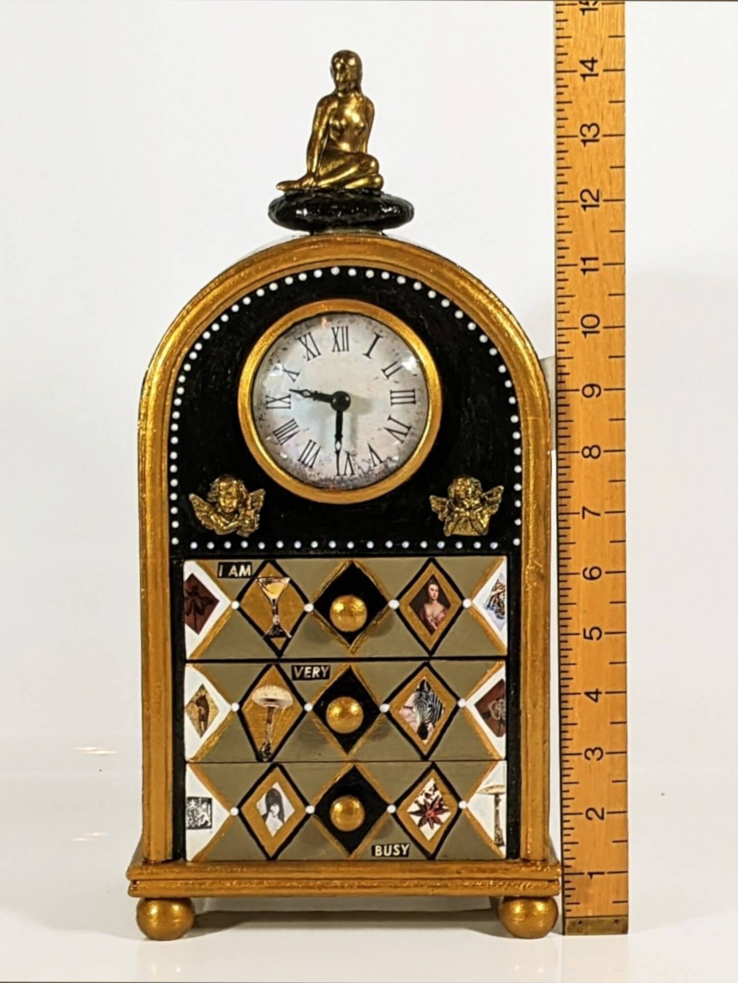 Luxury Mechanical Watchwork White Dial Gold Finish (5)