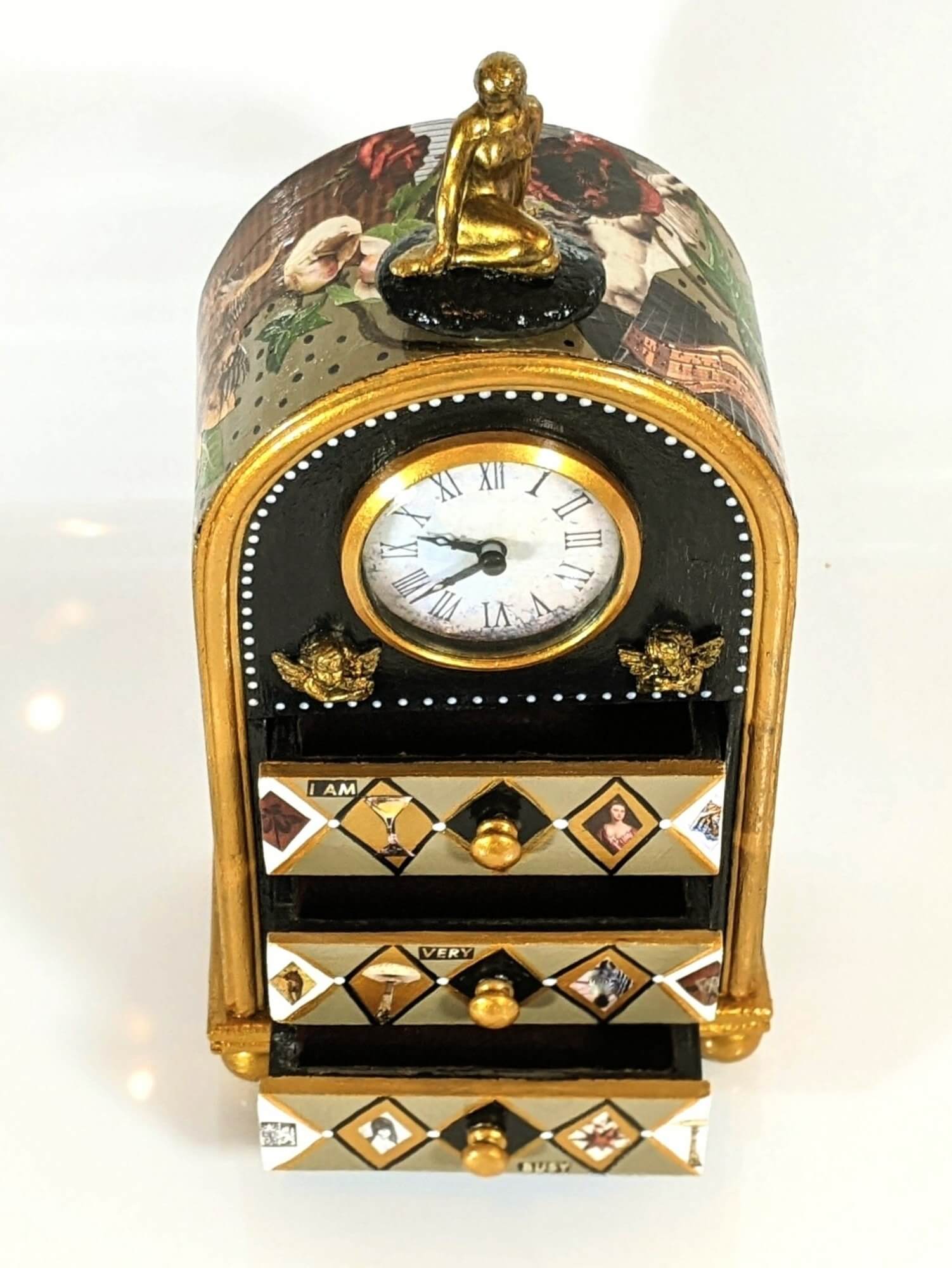 Luxury Mechanical Watchwork White Dial Gold Finish (6)