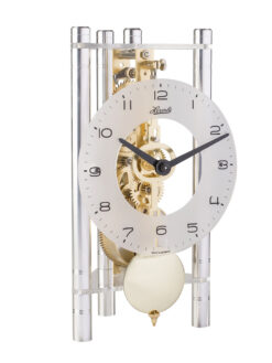 Mechanical Luxury Table Clock | Platinum Stand | Hand-Wound Movement | 2 Weeks Power Reserve